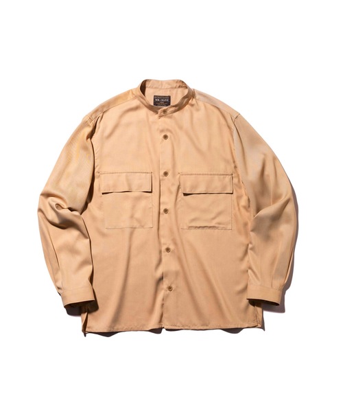 MR.OLIVE（ミスターオリーブ）の「ドレープ レーヨンツイル / バンドカラーシャツ（シャツ/ブラウス・メンズ・ブラック/サンドベージュ/マスタード・SMALL/MEDIUM/LARGE）」の11枚目の写真