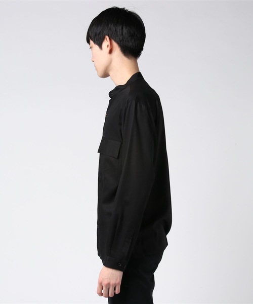 MR.OLIVE（ミスターオリーブ）の「ドレープ レーヨンツイル / バンドカラーシャツ（シャツ/ブラウス・メンズ・ブラック/サンドベージュ/マスタード・SMALL/MEDIUM/LARGE）」の16枚目の写真