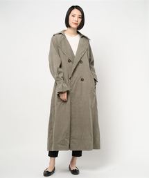 STYLEBLOCK（スタイルブロック）の「ボリュームスリーブバック無地チェック切り替えトレンチコート（トレンチコート）」