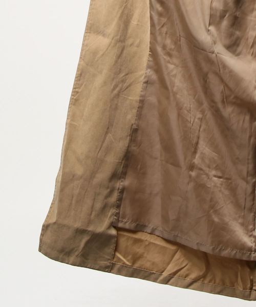 STYLEBLOCK(スタイルブロック)の「ボリュームスリーブバック無地チェック切り替えトレンチコート(トレンチコート・レディース・A/ベージュ/B/カーキ/ライトベージュ・M)」の6枚目の写真