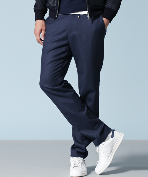 NANO universe（ナノユニバース）の「Stretch Milled Easy PT（その他パンツ・メンズ・グレー/ネイビー・44/50/48/46）」の2枚目の写真