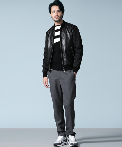 NANO universe（ナノユニバース）の「Stretch Milled Easy PT（その他パンツ・メンズ・グレー/ネイビー・44/50/48/46）」の4枚目の写真