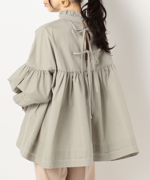 archives（アルシーヴ）の「ハイネックフレア2wayブラウス（シャツ/ブラウス・レディース・オフホワイト/ベージュ/ミント・MEDIUM）」の17枚目の写真