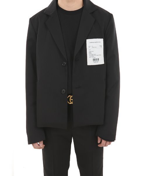 LANG VERSIO（ランベルシオ）の「『LANG VERSIO』パッチ付きダブルボタンテーラードジャケット（テーラードジャケット・メンズ・ブラック・FREE）」の8枚目の写真