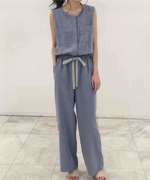 Banner Barrett（バナーバレット）の「ダブルポケットオールインワン（つなぎ/オールインワン・レディース・ブルー/ブラック/グレー・38）」の9枚目の写真