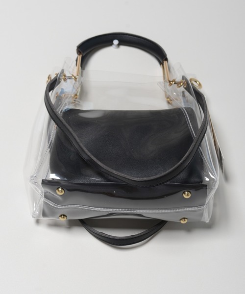 shopnikoniko(ショップニコニコ)の「クリアバッグ ショルダー ミニ スクエア 3way ビニールバッグ クリア ショルダーバッグ(ショルダーバッグ・レディース・ホワイト/ブラック/イエロー/グリーン・フリー)」の17枚目の写真