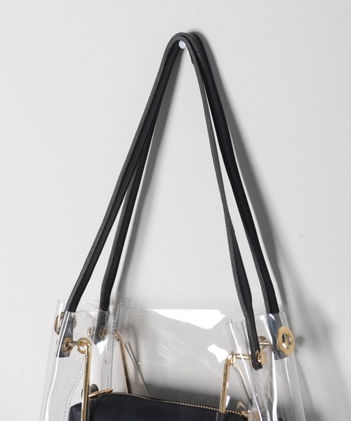 shopnikoniko(ショップニコニコ)の「クリアバッグ ショルダー ミニ スクエア 3way ビニールバッグ クリア ショルダーバッグ(ショルダーバッグ・レディース・ホワイト/ブラック/イエロー/グリーン・フリー)」の18枚目の写真