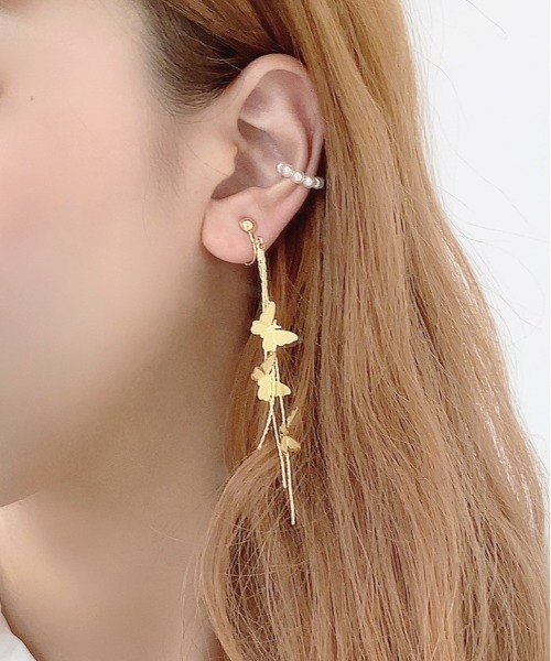 apres jour（アプレジュール）の「【apres jour×ARIAZ】ユラユラチョウモチーフイヤリング（イヤリング・レディース・シルバー/ゴールド/ナチュラル/その他/ライトグレー・FREE）」の10枚目の写真