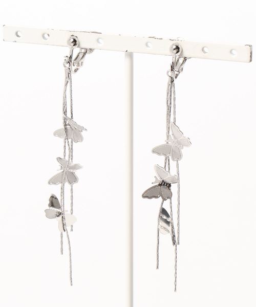 apres jour（アプレジュール）の「【apres jour×ARIAZ】ユラユラチョウモチーフイヤリング（イヤリング・レディース・シルバー/ゴールド/ナチュラル/その他/ライトグレー・FREE）」の6枚目の写真