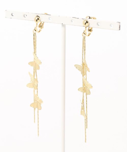 apres jour（アプレジュール）の「【apres jour×ARIAZ】ユラユラチョウモチーフイヤリング（イヤリング・レディース・シルバー/ゴールド/ナチュラル/その他/ライトグレー・FREE）」の8枚目の写真