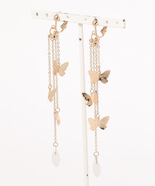 apres jour（アプレジュール）の「【apres jour×ARIAZ】ユラユラチョウモチーフイヤリング（イヤリング・レディース・シルバー/ゴールド/ナチュラル/その他/ライトグレー・FREE）」の11枚目の写真