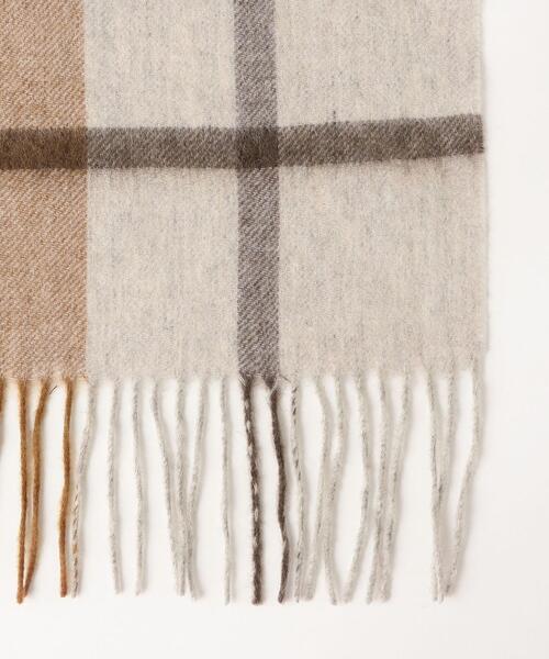 green label relaxing（グリーンレーベルリラクシング）の「SC ウールチェック ストール（ストール/ショール・レディース・ホワイト/イエロー/ブラウン/ライトブルー/ダークブラウン/ケリー/パープル・FREE）」の18枚目の写真