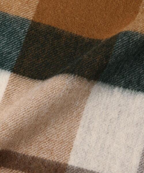 green label relaxing（グリーンレーベルリラクシング）の「SC ウールチェック ストール（ストール/ショール・レディース・ホワイト/イエロー/ブラウン/ライトブルー/ダークブラウン/ケリー/パープル・FREE）」の19枚目の写真