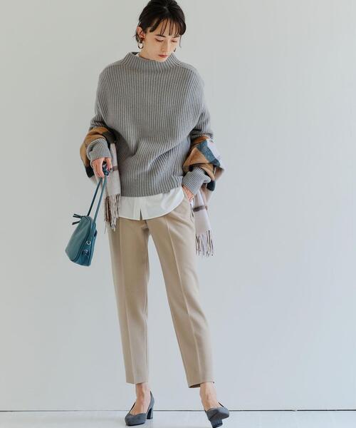 green label relaxing（グリーンレーベルリラクシング）の「SC ウールチェック ストール（ストール/ショール・レディース・ホワイト/イエロー/ブラウン/ライトブルー/ダークブラウン/ケリー/パープル・FREE）」の22枚目の写真