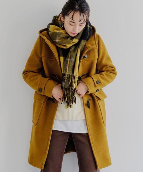 green label relaxing（グリーンレーベルリラクシング）の「SC ウールチェック ストール（ストール/ショール・レディース・ホワイト/イエロー/ブラウン/ライトブルー/ダークブラウン/ケリー/パープル・FREE）」の14枚目の写真