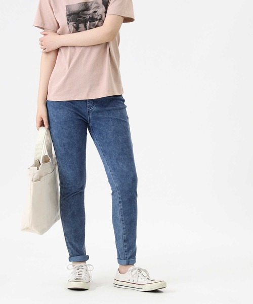 RAG MACHINE(ラグマシーン)の「【RAG MACHINE】「nobee」楽伸びスキニーパンツ(レギンス)(その他パンツ・レディース・ライトベージュ/ブラック/ホワイト/グレー/ダークインディゴブルー/ホワイト×ブラック/キナリ/ベージュ/ライトインディゴブルー・M/S/L/XL/XS)」の9枚目の写真