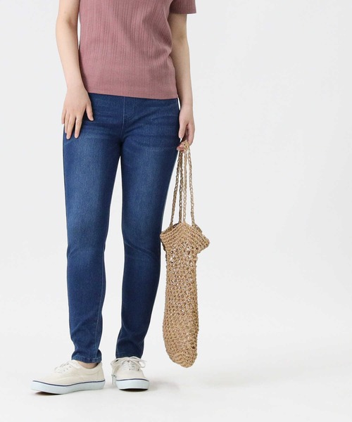 RAG MACHINE(ラグマシーン)の「【RAG MACHINE】「nobee」楽伸びスキニーパンツ(レギンス)(その他パンツ・レディース・ライトベージュ/ブラック/ホワイト/グレー/ダークインディゴブルー/ホワイト×ブラック/キナリ/ベージュ/ライトインディゴブルー・M/S/L/XL/XS)」の8枚目の写真