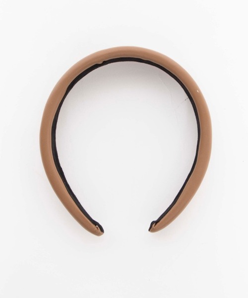 WEGO（ウィゴー）の「WEGO/ワイドフェイクレザーカチューシャ（カチューシャ・レディース・ブラウン/オフホワイト/ブラック/ベージュ・FREE）」の7枚目の写真