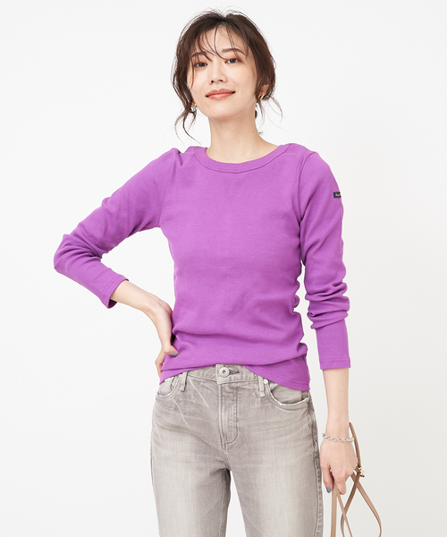 Rouge vif(ルージュヴィフ)の「【Leminor/ルミノア】 2WAYカットソー(Tシャツ/カットソー・レディース・ダークブラウン/バイオレット/グレイッシュベージュ・フリー)」の6枚目の写真