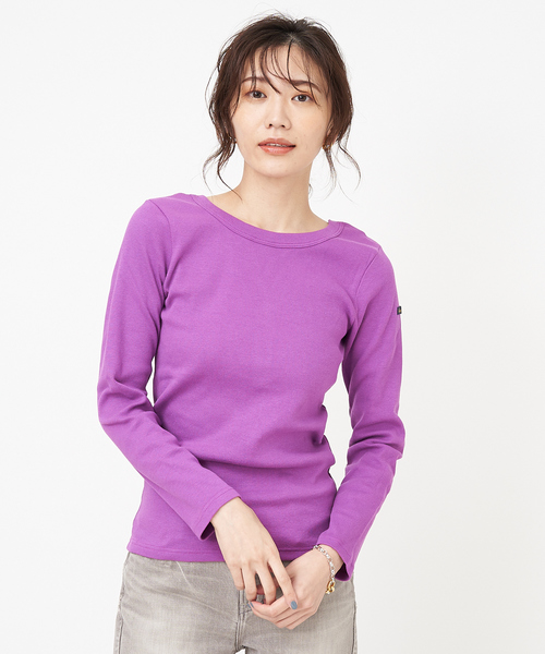 Rouge vif(ルージュヴィフ)の「【Leminor/ルミノア】 2WAYカットソー(Tシャツ/カットソー・レディース・ダークブラウン/バイオレット/グレイッシュベージュ・フリー)」の7枚目の写真