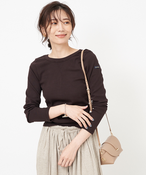 Rouge vif(ルージュヴィフ)の「【Leminor/ルミノア】 2WAYカットソー(Tシャツ/カットソー・レディース・ダークブラウン/バイオレット/グレイッシュベージュ・フリー)」の18枚目の写真