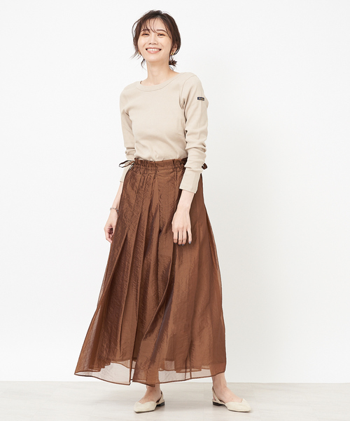 Rouge vif(ルージュヴィフ)の「【Leminor/ルミノア】 2WAYカットソー(Tシャツ/カットソー・レディース・ダークブラウン/バイオレット/グレイッシュベージュ・フリー)」の20枚目の写真