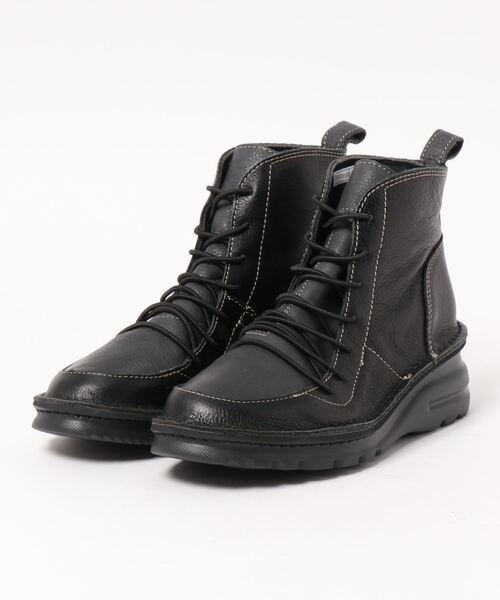 YOSUKE(ヨースケ)の「「YOSUKE/ヨースケ」日本製コンフォートレザーショートブーツ(ブーツ・レディース・ネイビー/ブラック/キャメル・23/24/24.5/23.5/25/22.5)」の2枚目の写真