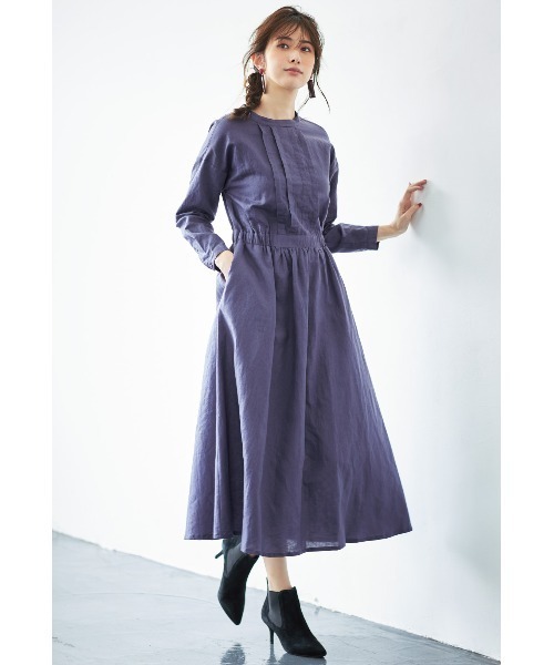 ワンピースｉｅｄｉｔ 夜空のコットンリネンワンピース ワンピース Iedit イディット のファッション