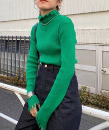WHO'S WHO gallery | ダメージスライドリブニット(ニット/セーター)