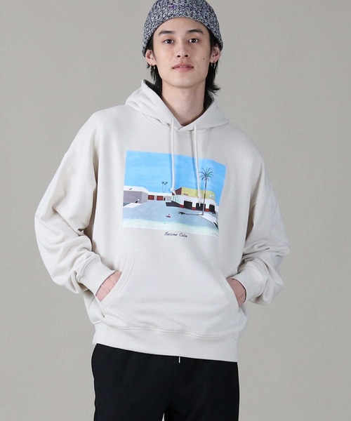 BACK NUMBER(バックナンバー)の「【BACK NUMBER】イラストプリントパーカー(パーカー・メンズ・パープル/ホワイト/グレー・L/M/XL)」の10枚目の写真