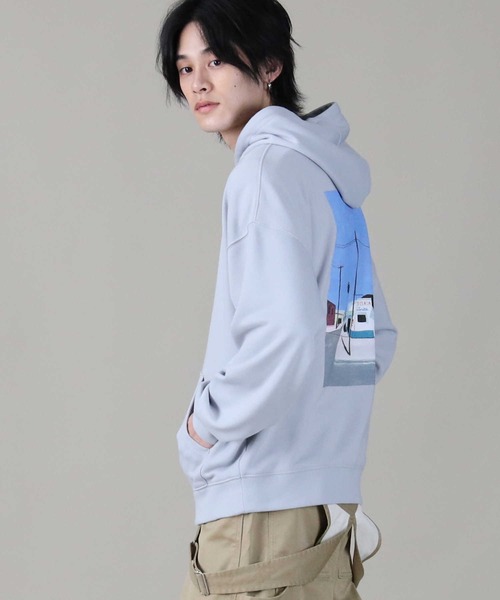 BACK NUMBER(バックナンバー)の「【BACK NUMBER】イラストプリントパーカー(パーカー・メンズ・パープル/ホワイト/グレー・L/M/XL)」の15枚目の写真