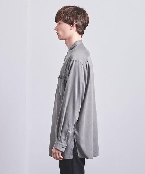 UNITED ARROWS（ユナイテッドアローズ）の「＜UNITED ARROWS＞ ツイル バンドカラー ビッグ プルオーバー（シャツ/ブラウス・メンズ・グレー/ベージュ・S/L/M/XL）」の4枚目の写真