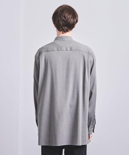 UNITED ARROWS（ユナイテッドアローズ）の「＜UNITED ARROWS＞ ツイル バンドカラー ビッグ プルオーバー（シャツ/ブラウス・メンズ・グレー/ベージュ・S/L/M/XL）」の5枚目の写真