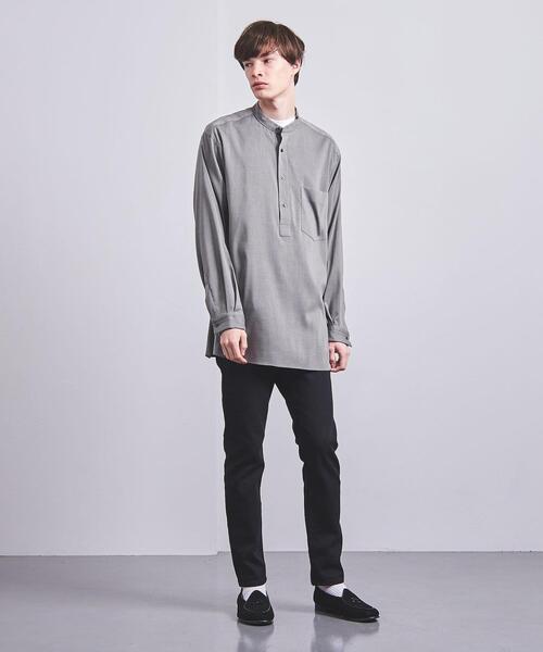 UNITED ARROWS（ユナイテッドアローズ）の「＜UNITED ARROWS＞ ツイル バンドカラー ビッグ プルオーバー（シャツ/ブラウス・メンズ・グレー/ベージュ・S/L/M/XL）」の6枚目の写真