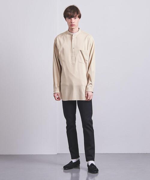 UNITED ARROWS（ユナイテッドアローズ）の「＜UNITED ARROWS＞ ツイル バンドカラー ビッグ プルオーバー（シャツ/ブラウス・メンズ・グレー/ベージュ・S/L/M/XL）」の7枚目の写真