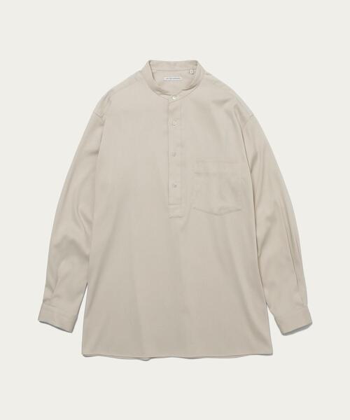UNITED ARROWS（ユナイテッドアローズ）の「＜UNITED ARROWS＞ ツイル バンドカラー ビッグ プルオーバー（シャツ/ブラウス・メンズ・グレー/ベージュ・S/L/M/XL）」の8枚目の写真
