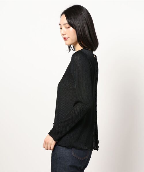 CONSCIOUS DAY（コンシャスデイ）の「メローリブカットソー/CD1001（Tシャツ/カットソー・レディース・ホワイト/グレー/ブラック・ﾌﾘ-）」の6枚目の写真