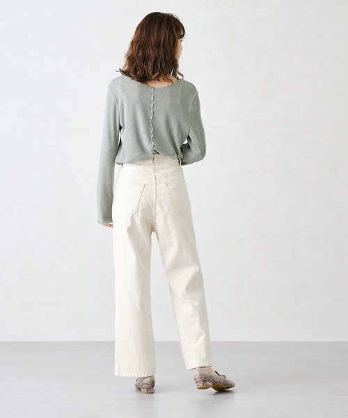 CONSCIOUS DAY（コンシャスデイ）の「メローリブカットソー/CD1001（Tシャツ/カットソー・レディース・ホワイト/グレー/ブラック・ﾌﾘ-）」の5枚目の写真