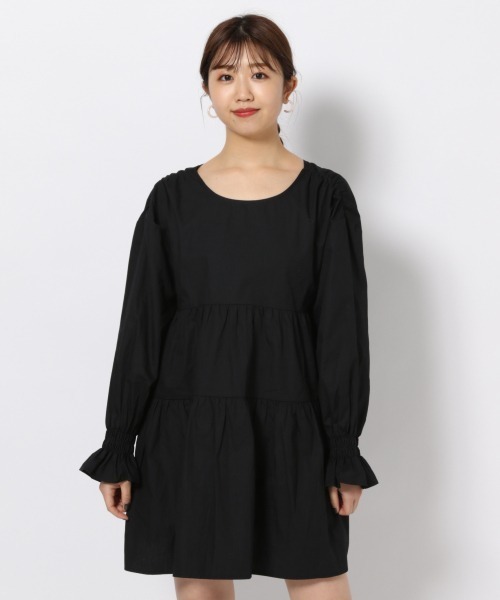 Me%(ミィパーセント)の「バックリボンティアードワンピース(ワンピース・レディース・アイボリー/ブラック・FREE)」の7枚目の写真