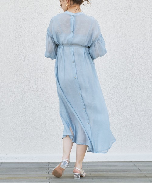 Chico(チコ)の「【WEB限定】シアー2wayボリュームワンピース(ワンピース・レディース・ホワイト/オレンジ/ミント・SMALL/MEDIUM)」の7枚目の写真