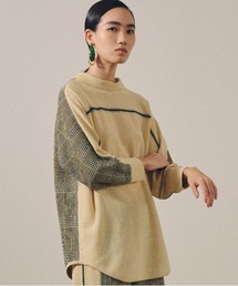 【TAN(タン)】チェックラインブラウス/CHECKED&LINE BLOUSE