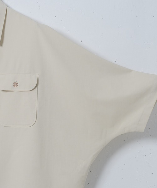 melt.（メルト）の「melt. - ドレープCPOドルマンオーバーシャツ（シャツ/ブラウス・メンズ・ブラック/ライトベージュ・SMALL/MEDIUM/LARGE）」の10枚目の写真