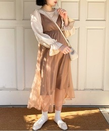 apres jour | チュールサテンワンピース【ZOZOTOWN限定アイテム】【3AP】(ワンピース)