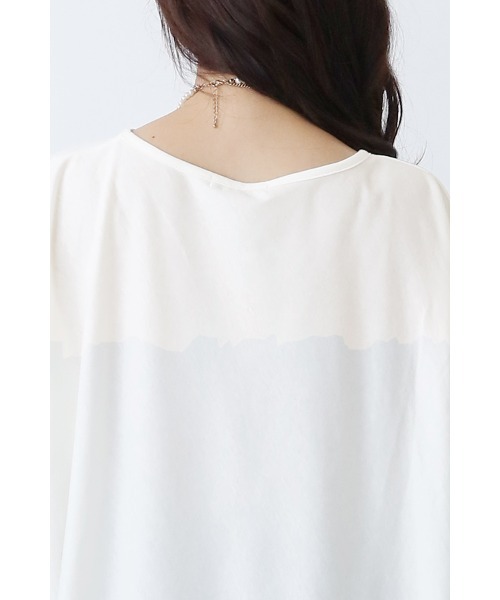 ElegChic(エレグシック)の「アシンメトリーコットントップス(Tシャツ/カットソー・レディース・カーキ/ベージュ/チャコールグレー/ブラック/オフホワイト・M/XL/4L)」の9枚目の写真