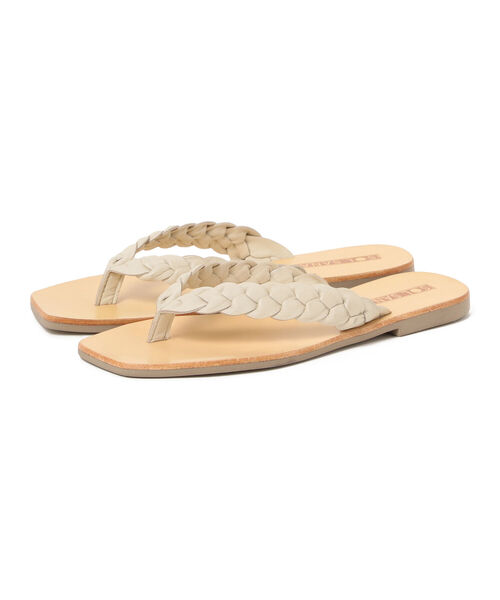 Ray BEAMS(レイビームス)の「SOL SANA / Lotus Slide サンダル(サンダル・レディース・オフホワイト/ブラック・37/38/36/39/35)」の4枚目の写真