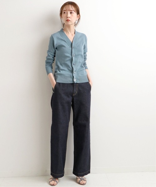 IENA イエナ ソフトバギーデニムパンツ ブルー T38 ウエストM 日本製 IENA（イエナ）の「ソフトバギーデニムパンツ◇（デニムパンツ