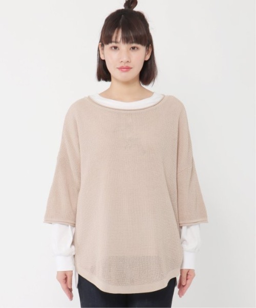 LBC(エルビーシー)の「ラーベン編みバックボタンプルオーバー(ニット/セーター・レディース・ブラック/ベージュ/オフホワイト・M)」の7枚目の写真