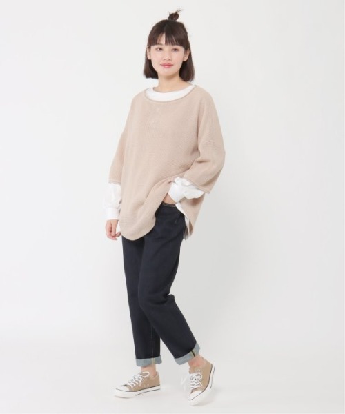 LBC(エルビーシー)の「ラーベン編みバックボタンプルオーバー(ニット/セーター・レディース・ブラック/ベージュ/オフホワイト・M)」の14枚目の写真