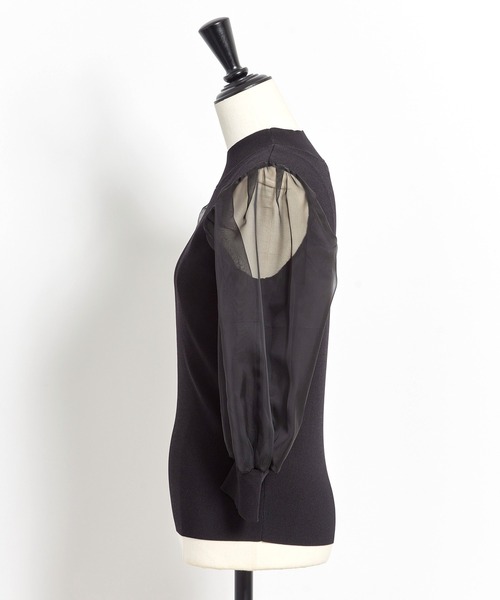 NOELA(ノエラ)の「オーガンジースリーブニット(ニット/セーター・レディース・ブラック/オフホワイト/ピンク・FREE)」の21枚目の写真