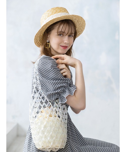 Honey Salon(ハニーサロン)の「ビーズバッグ(ハンドバッグ・レディース・ライトブルー/クリア・FREE)」の7枚目の写真